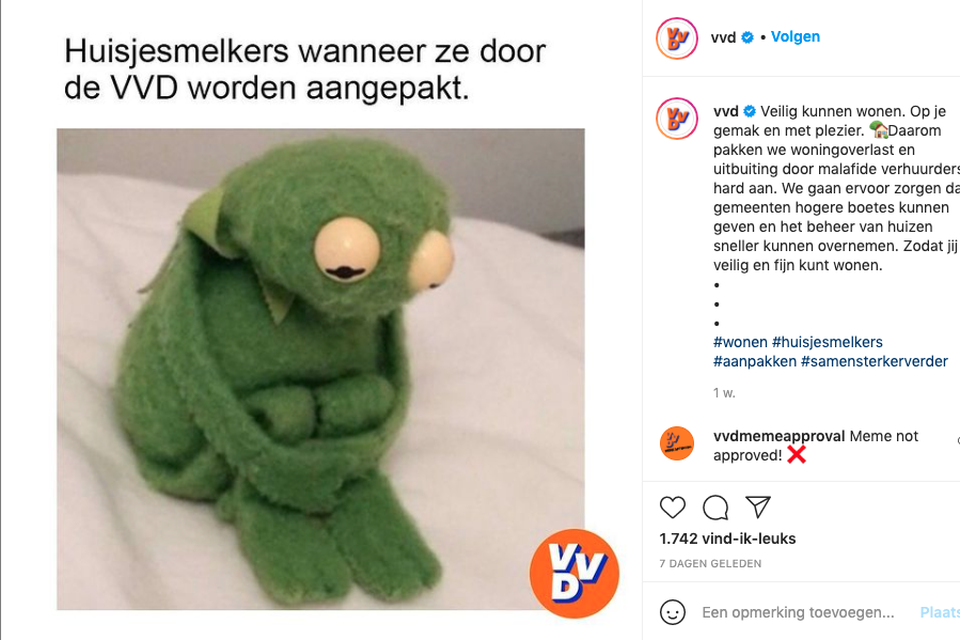 Een meme van de VVD.