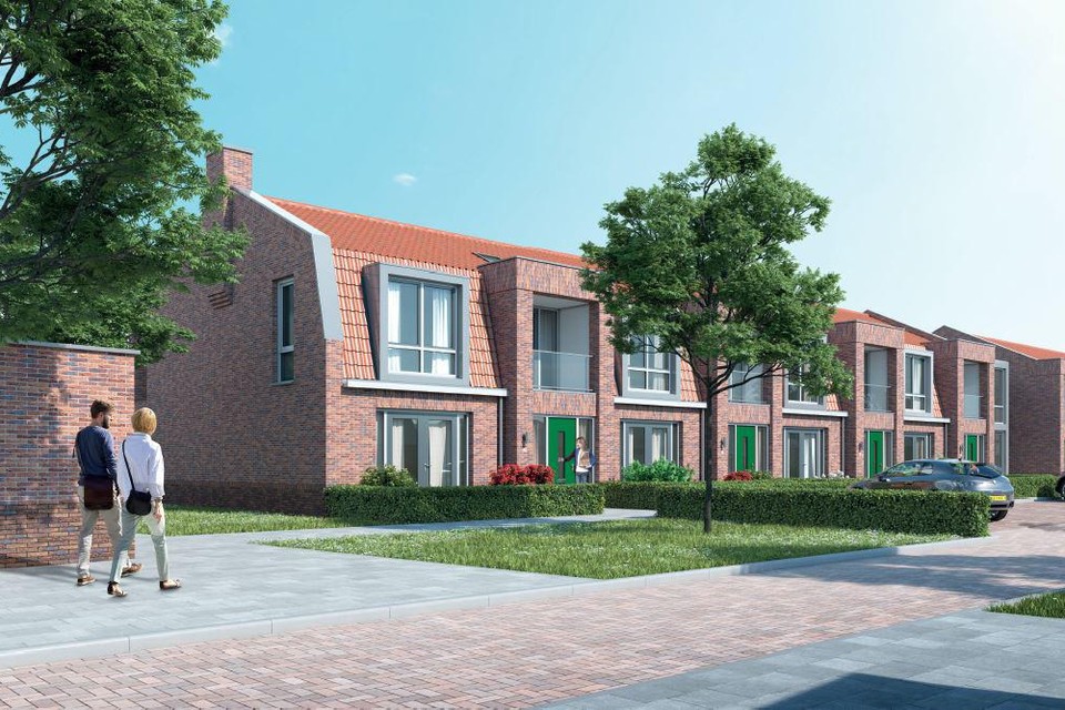 De beoogde nieuwbouw in de J.E. de Witstraat in Uitgeest.