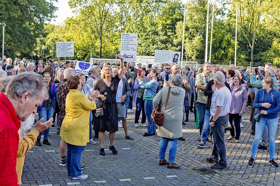 De demonstratie in Velsen-Noord.