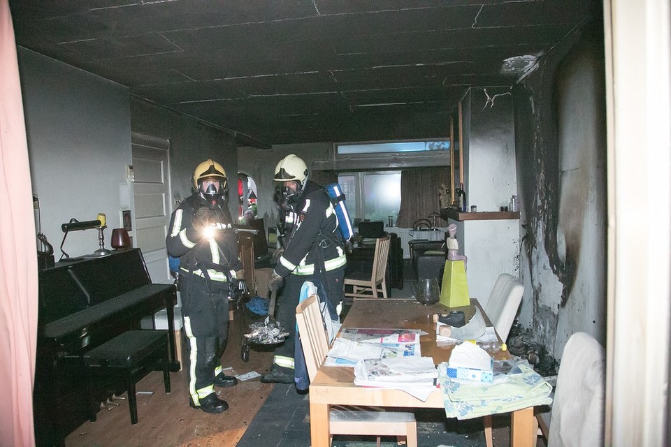 Woning Soest zwaar beschadigd door brand. Foto caspar Huurdeman