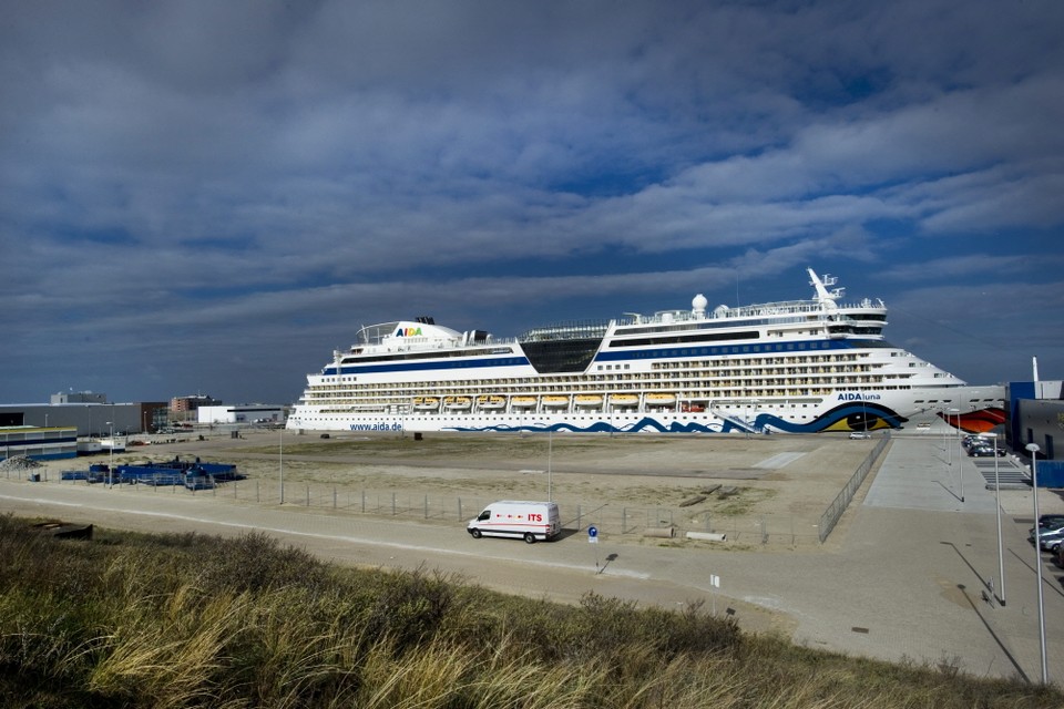 Een cruiseschip van Aïda in de IJmondhaven. Archieffoto United Photos