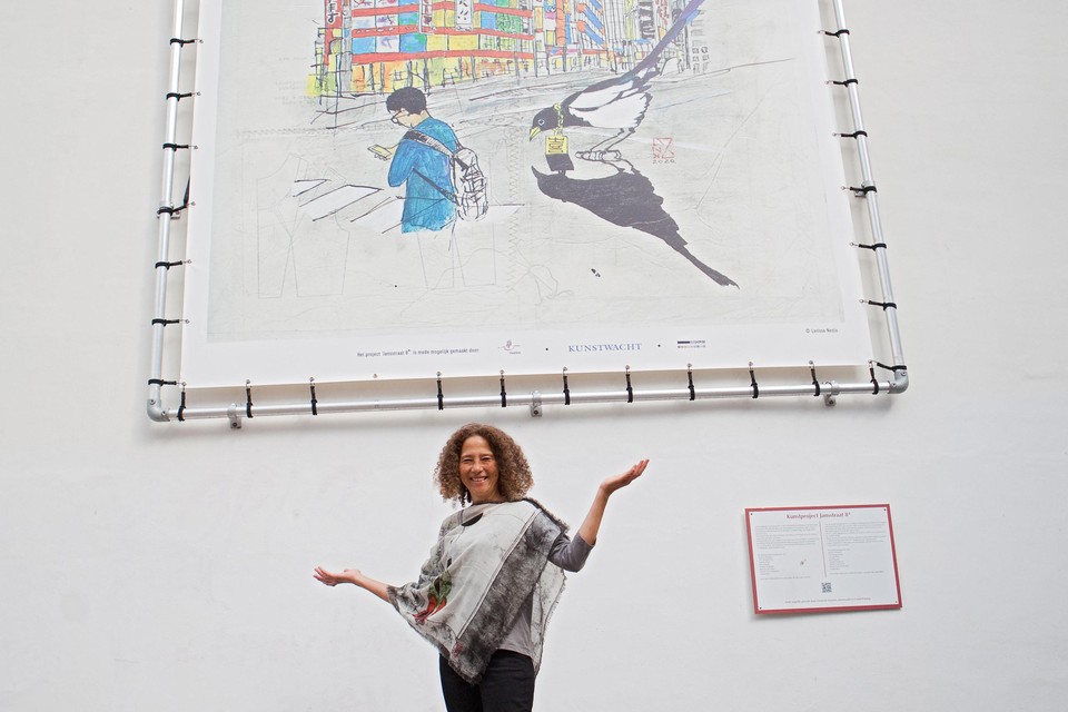 Het kunstwerk 'Tokyo met pica pica' is nog twee weken in de Jansstraat te zien.
