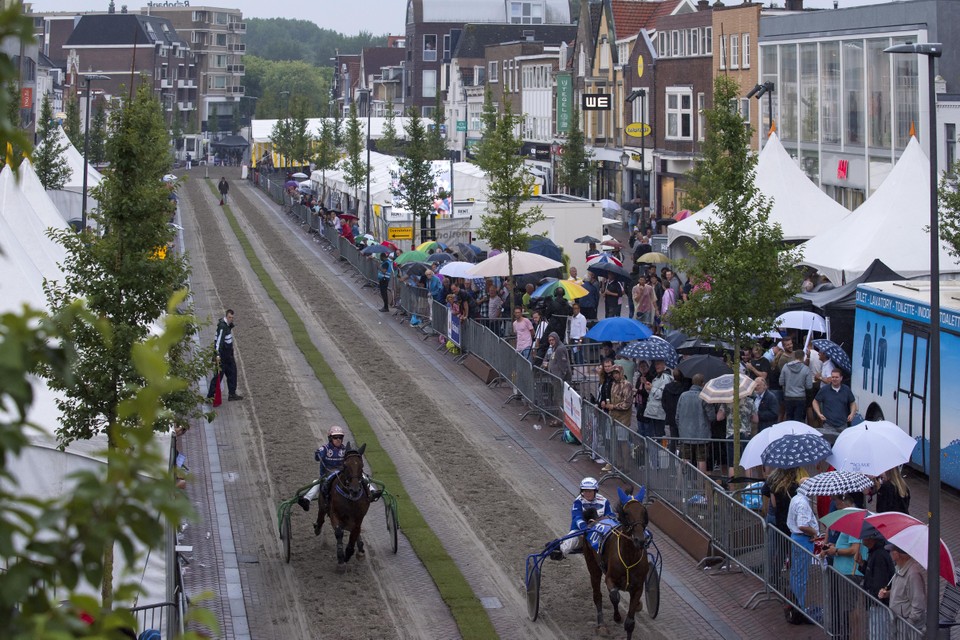 De kortebaan van Beverwijk, op een regenachtige dag in augustus.