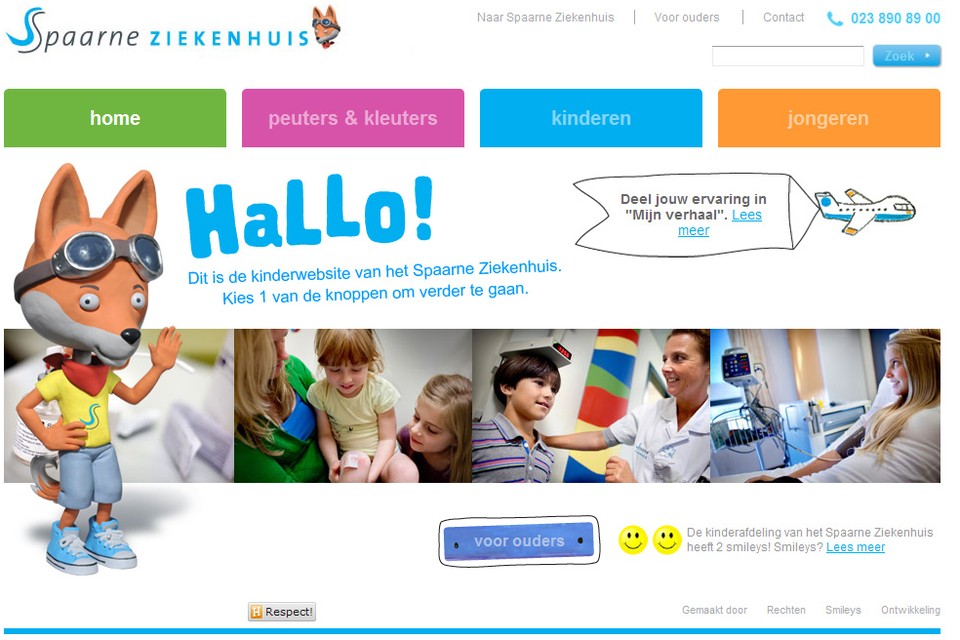 Spaarne Ziekenhuis lanceert kinderwebsite