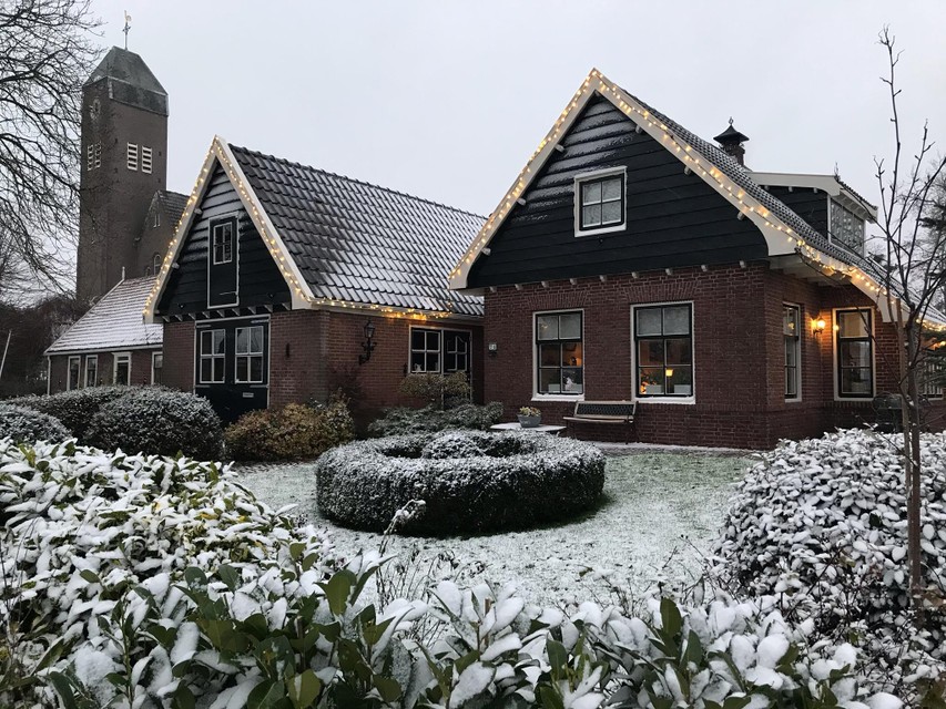 De eerste sneeuw van dit jaar op de Stroet Dirkshorn.