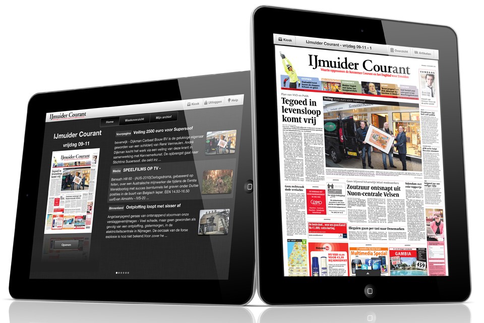IJmuider Courant nu ook op de iPad