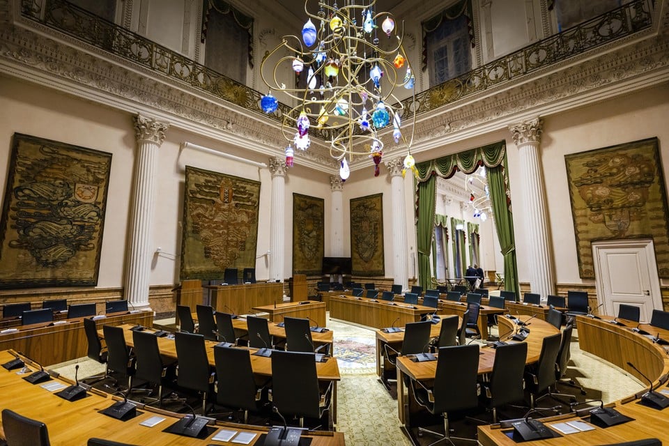 De Statenzaal van de Provinciale Staten in het provinciehuis van Noord-Holland.