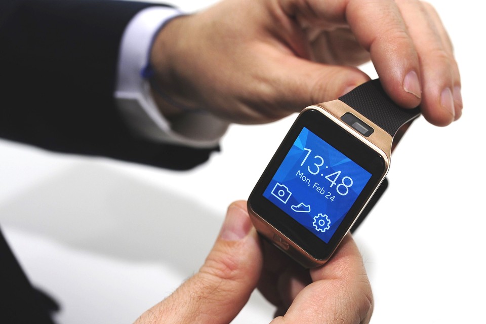 De meeste slimme horloges hebben een vierkant schermpje. Foto AP 