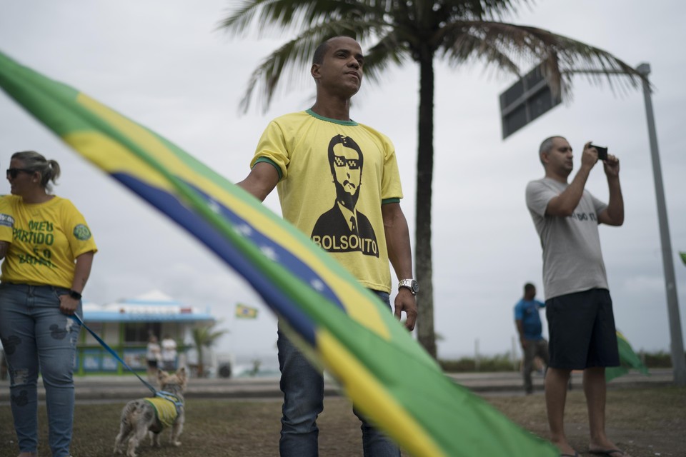 Supporters van Jair Bolsonaro in Rio de Janeiro.