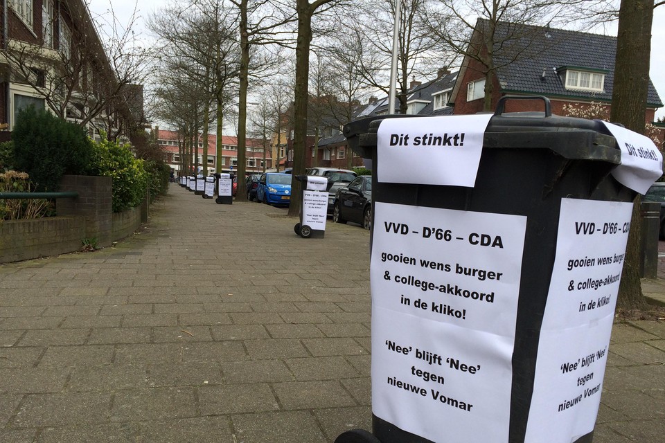 Protest tegen komst Vomar in Heemstede.