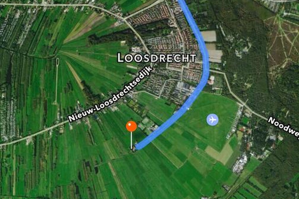 De Rading in Loosdrecht markeerde eeuwen geleden een grens.  foto google maps