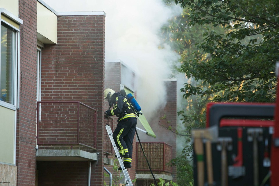Brand in slooppand in Soest. Foto: Caspar Huurdeman