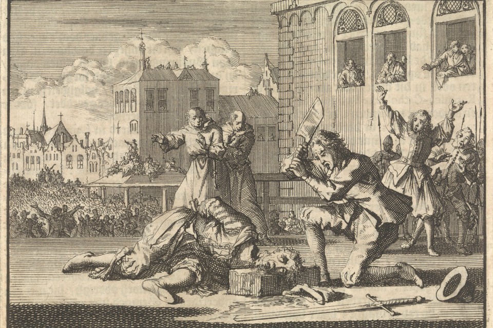 1De mislukte onthoofding van de Franse edelman Henri de Talley-Perigord door een ongeoefende beul. Ets van Jan Luyken in Gottfrieds Historische kronyck uit 1698.