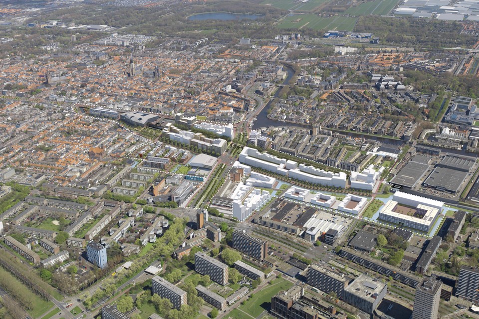 De plannen voor het overbouwen van het spoor in Delft. Een voorbeeld voor Hilversum?