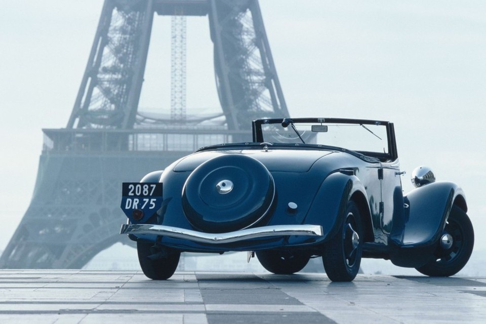 De elegante ’gangsterwagen’ Traction Avant, hier als cabriolet, kwam 80 jaar geleden op de markt. Foto Citroën