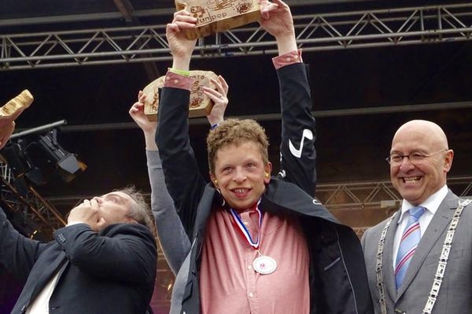 
Tobias Rabelink veroverde in mei de tweede plaats op muziekfestival Funpop.
