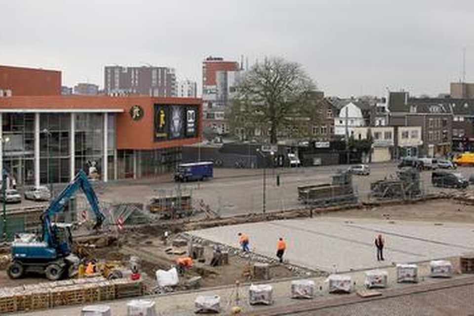 Werkzaamheden op het Markplein afgelopen april.