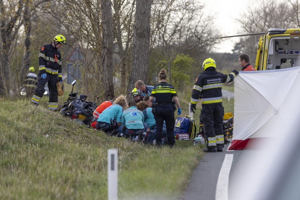 Ongeluk met een motorrijder in april ter hoogte van restaurant De Bokkedoorns.