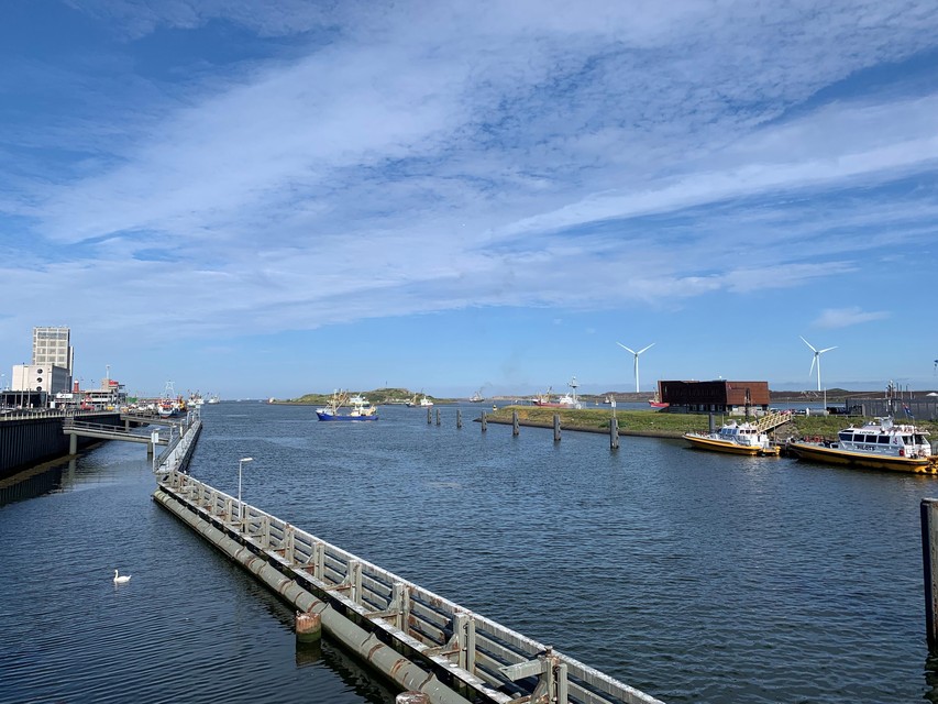 Vissers hinderen het scheepvaartverkeer rond het sluizencomplex van IJmuiden.