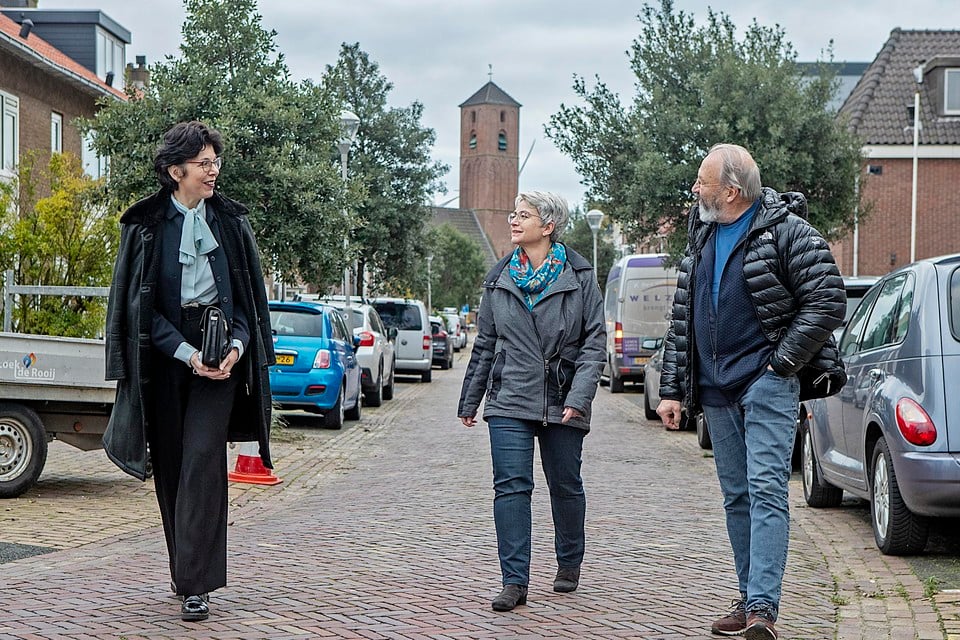 Wethouder Hanneke Niele, Marja van Leeuwen en Cees Hamers.
