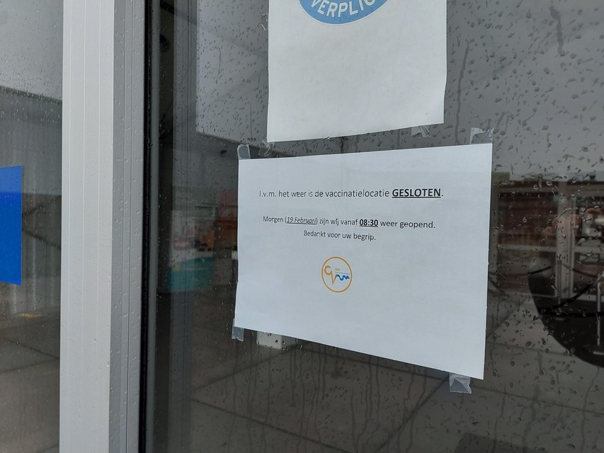 Alle vaccinatielocaties van de GGD Gooi en Vechtstreek zijn ’s middags gesloten in verband met de storm.