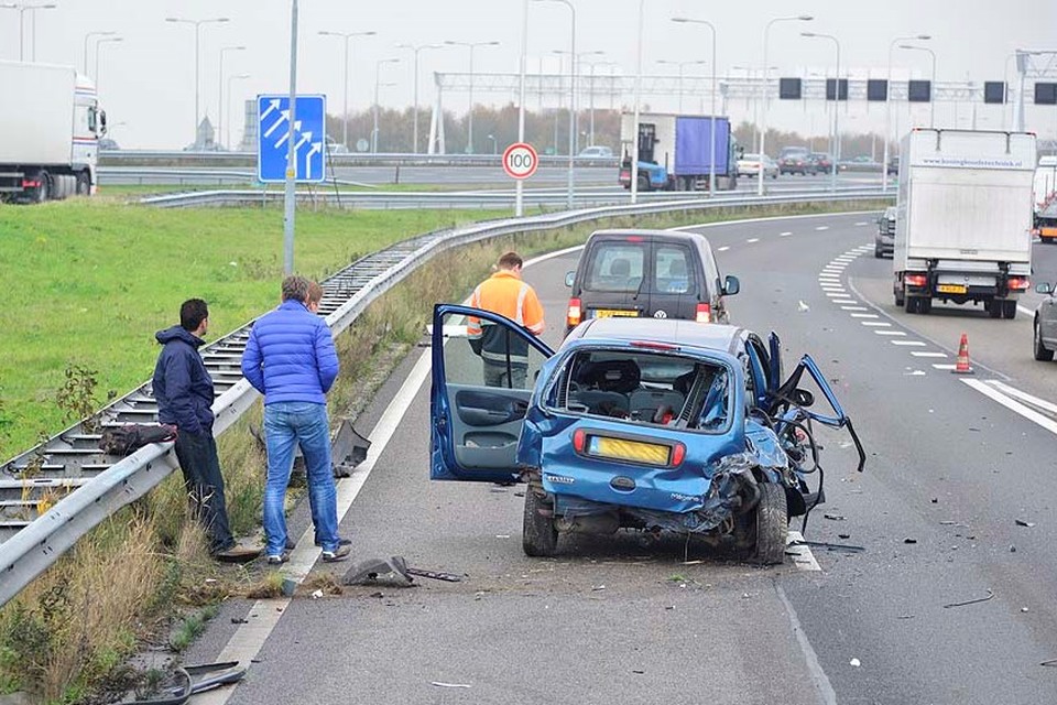 Ongeval A4. Foto Eric van Lieshout