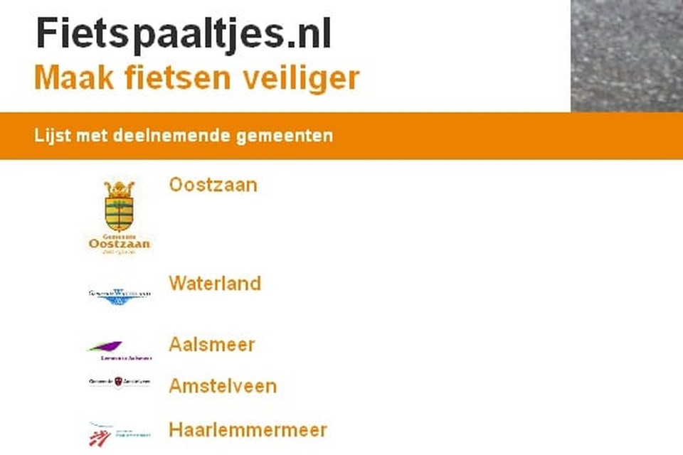 Meldpunt voor onveilige fietspaaltjes Haarlemmermeer