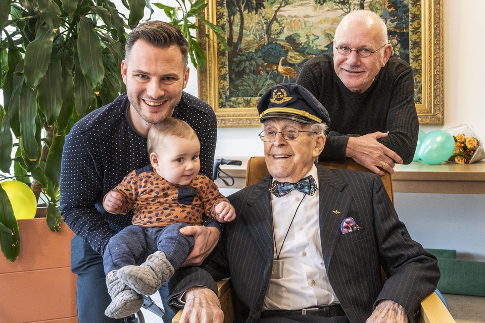Vier generaties Speelman: Gerrit, zijn zoon Kees, kleinzoon Sidney en achterkleinzoon Mason (acht maanden).