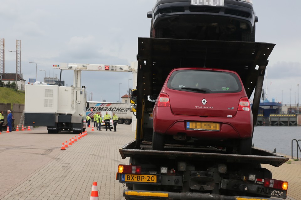 Grote controle vrachtverkeer IJmuiden/ Foto: Ko van Leeuwen