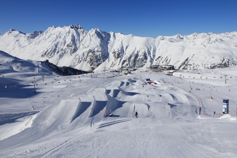 Een van de drie snowparks van de Silvretta Arena. (Foto: pr)