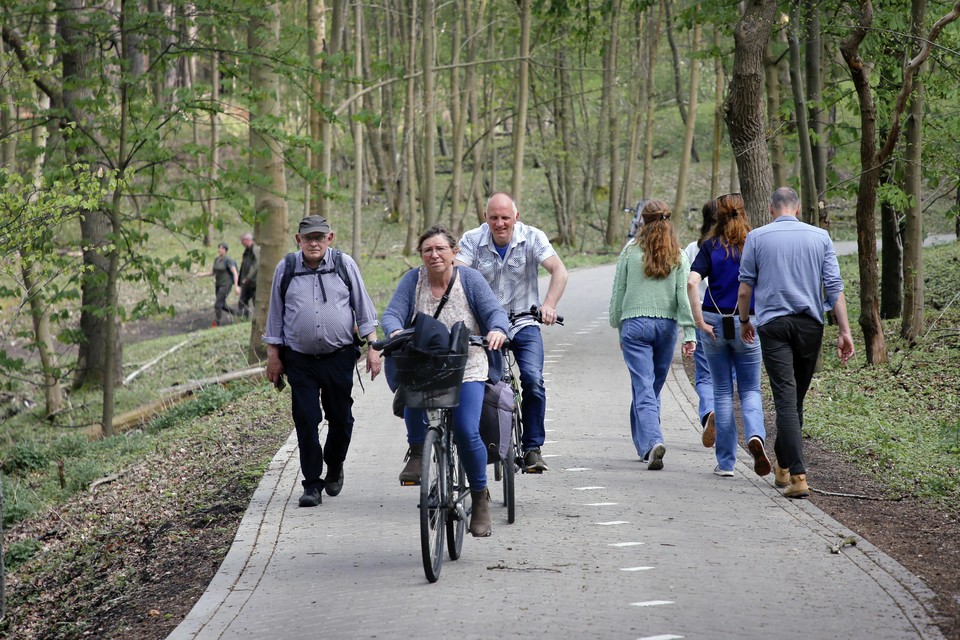 Het fiets-wandelpad in Duin en Kruidberg. In coronatijd werd het gebied druk bezocht.