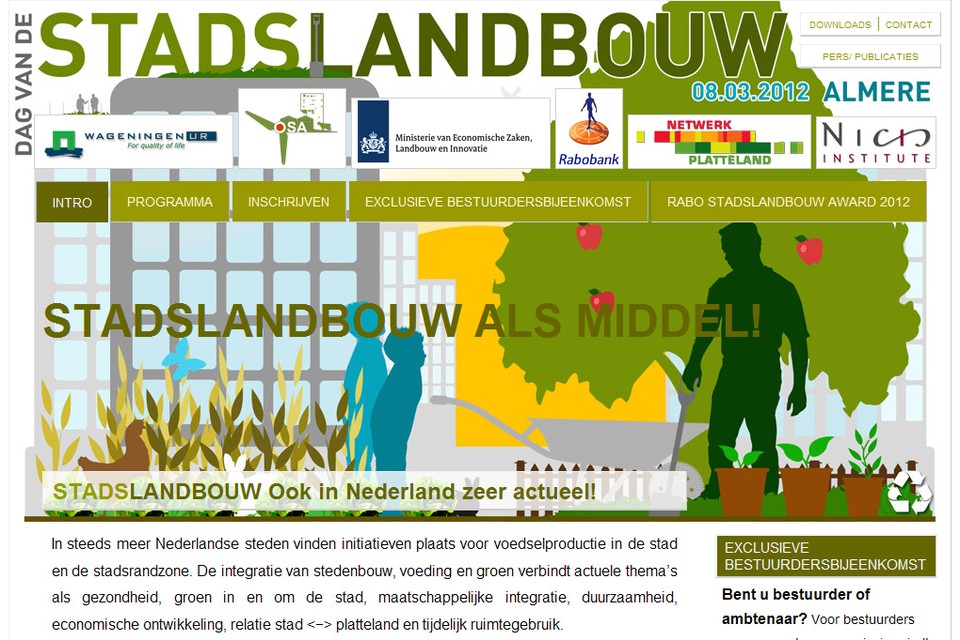 Landje van De Boer kans op prijs. Screendump www.dagvandestadslandbouw.nl/