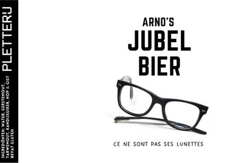 Het etiket van Arno’s Jubelbier.