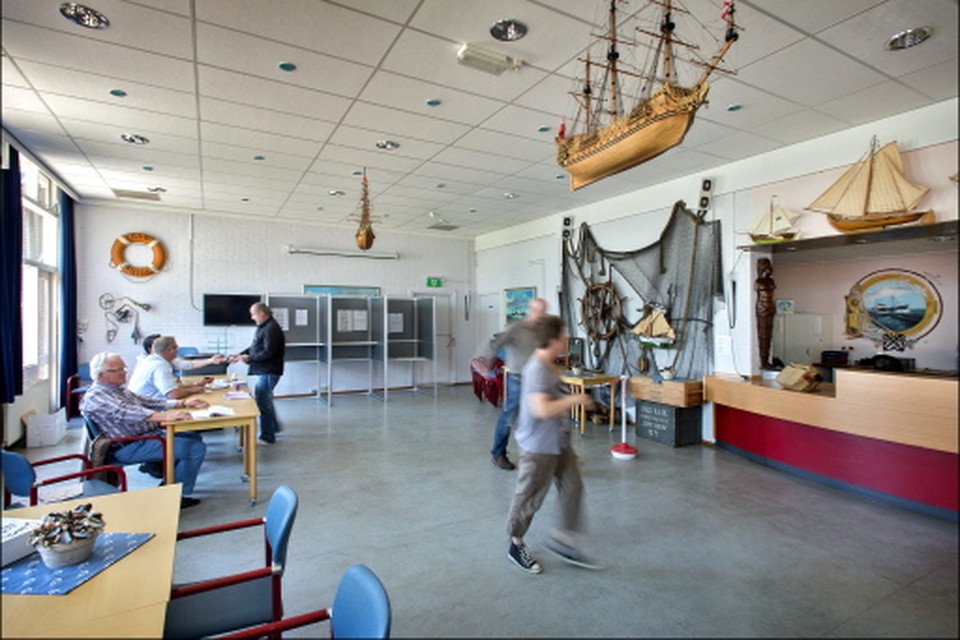 Stembureau IJmuider Zee- en Havenmuseum. Foto United Photos