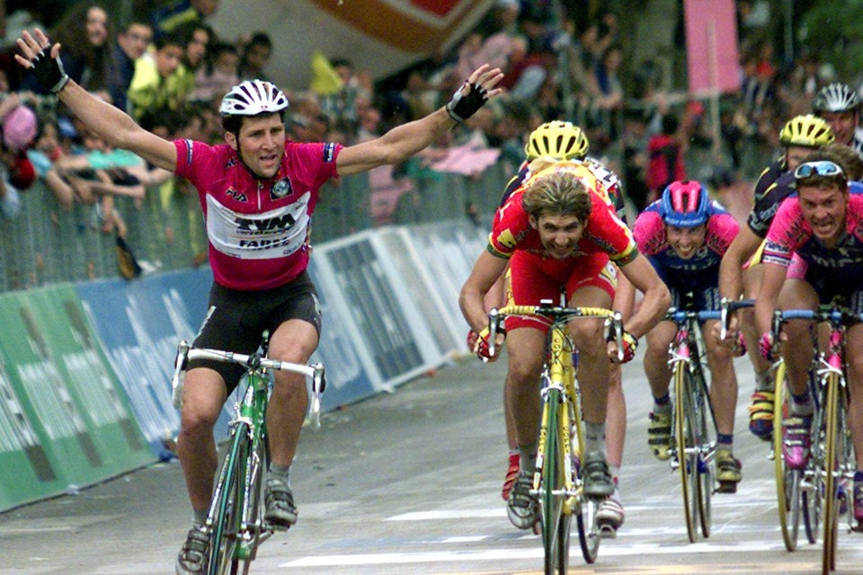 Jeroen Blijlevens wint de zevende etappe in de Ronde van Italië 1999.