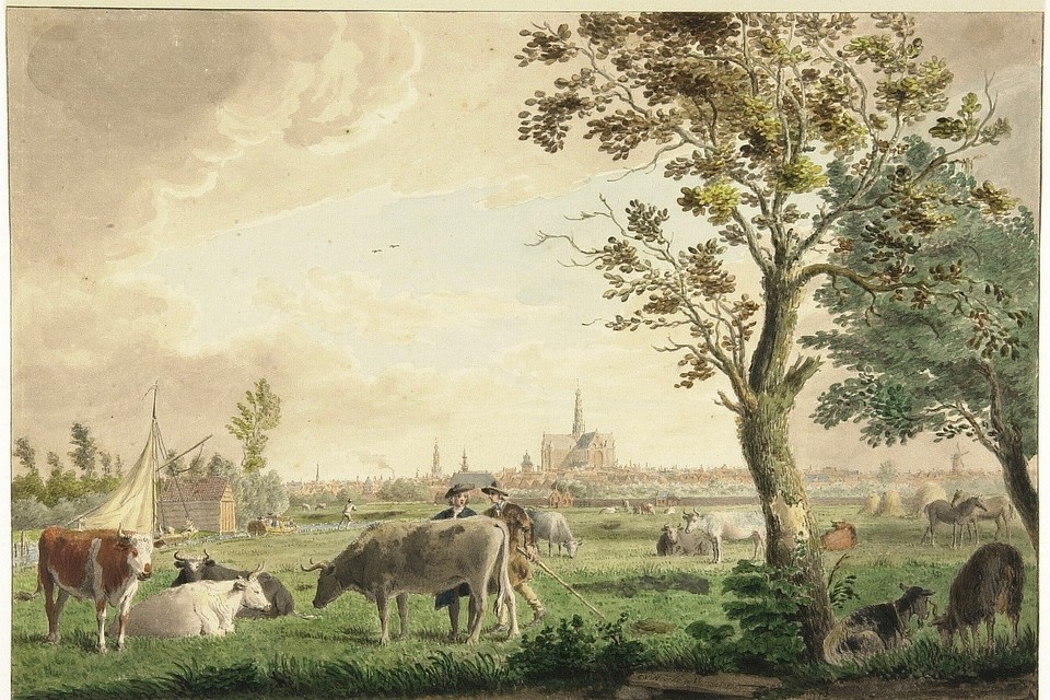 Cornelis van Noorde, 'Brouwersvaart', aquarel 1776, eigendom Noord-Hollands Archief