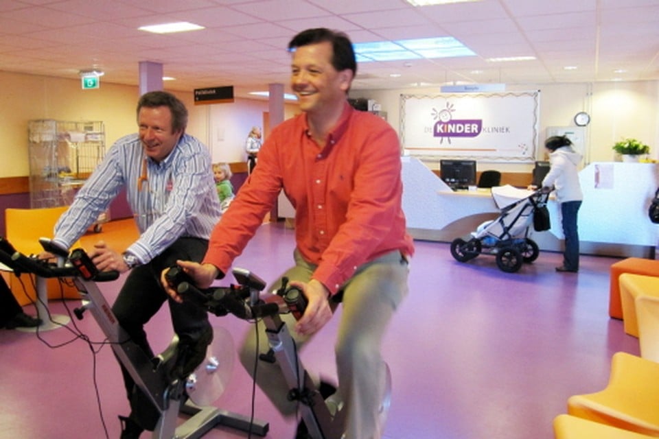 Oprichters Tim Vreede en Norbert van den Berg, vorig jaar in hun Kinderkliniek. Archieffoto Tim Beldman