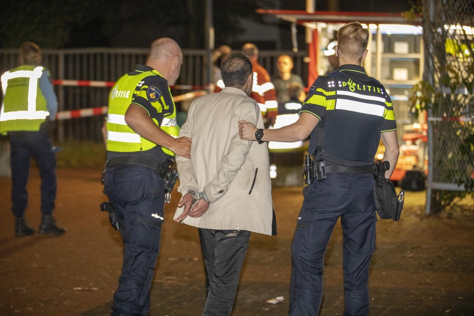 Arrestatie in de Rudolf Steinerstraat.