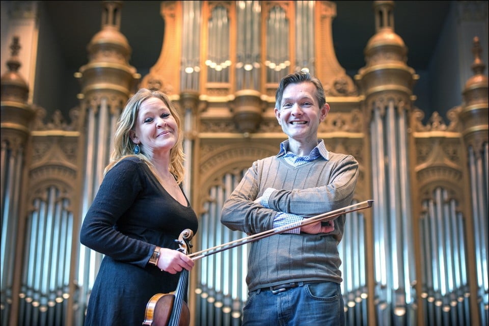 Suzanne Groot en Anton Pauw. ,,Het Cavaillé-Coll-orgel verdient veel meer aandacht.'' Foto United Photos/Paul Vreeker