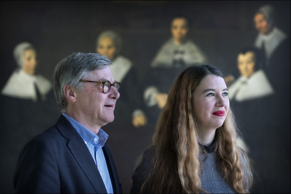 Ann Demeester en Karel Schampers: komend en schiedend directeur van Frans Hals Museum-De Hallen. Foto United Photos/Paul Vreeker