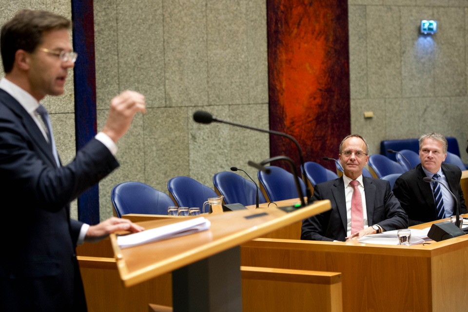 Rutte verdedigt het regeerakkoord. Foto ANP
