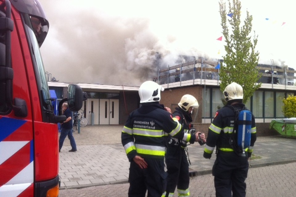 Grote brand in kerk Rijsenhout. Foto Eric van Lieshout