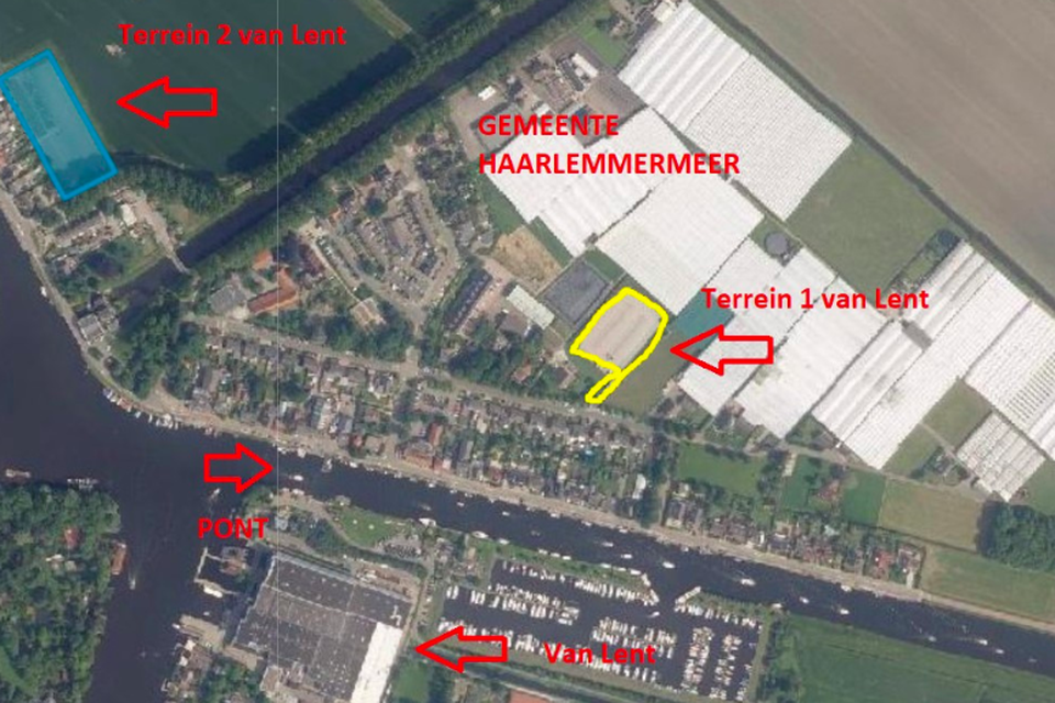De Parkeergroep Buitenkaag heeft de situatie in beeld gebracht op een luchtfoto van Google.