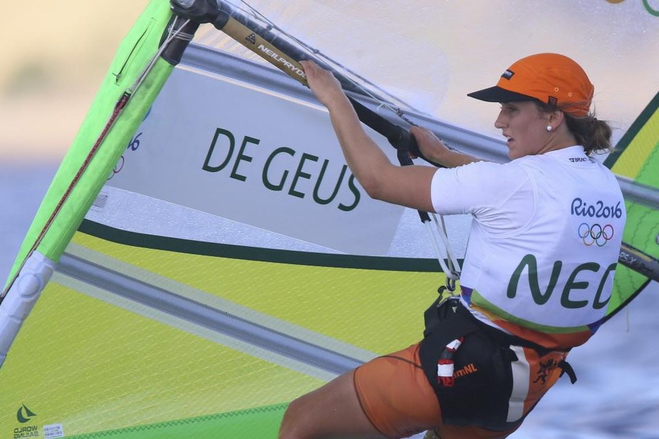 Lilian de Geus in actie tijdens de Olympische Spelen in Rio de Janeiro.