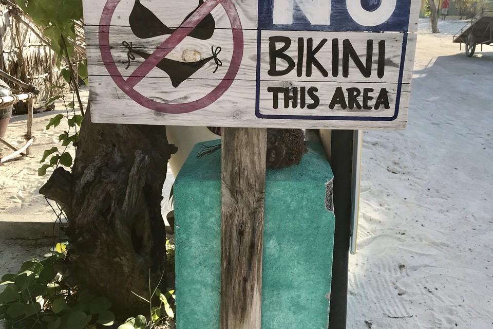 Bikinibordje op Maladiven