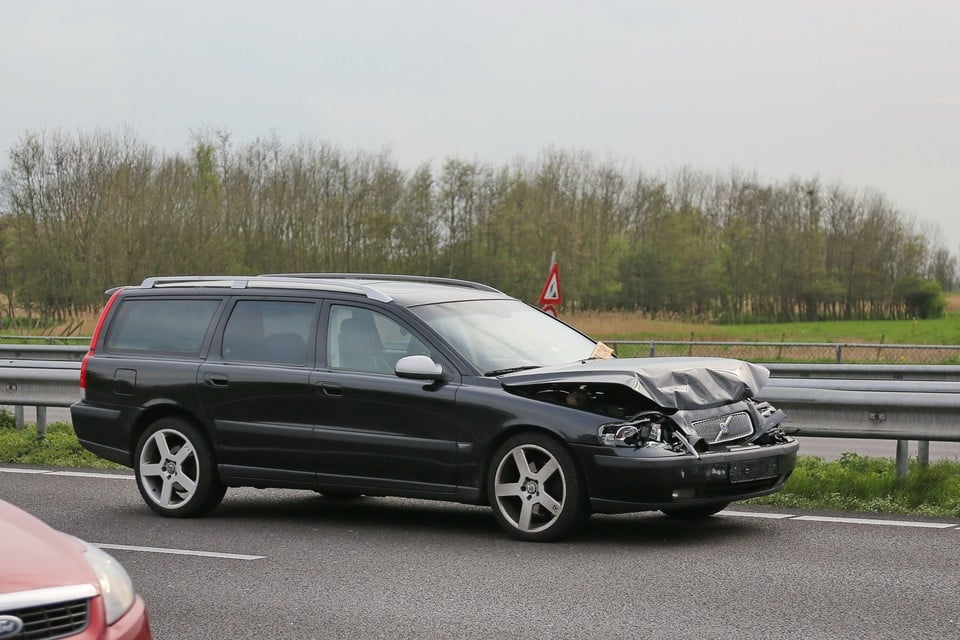 Vertraging door ongeval A9 bij Velsen-Zuid. Foto Ko van Leeuwen
