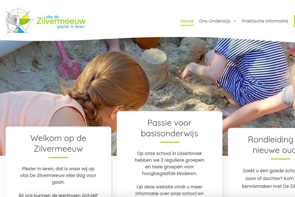 Website van De Zilvermeeuw.
