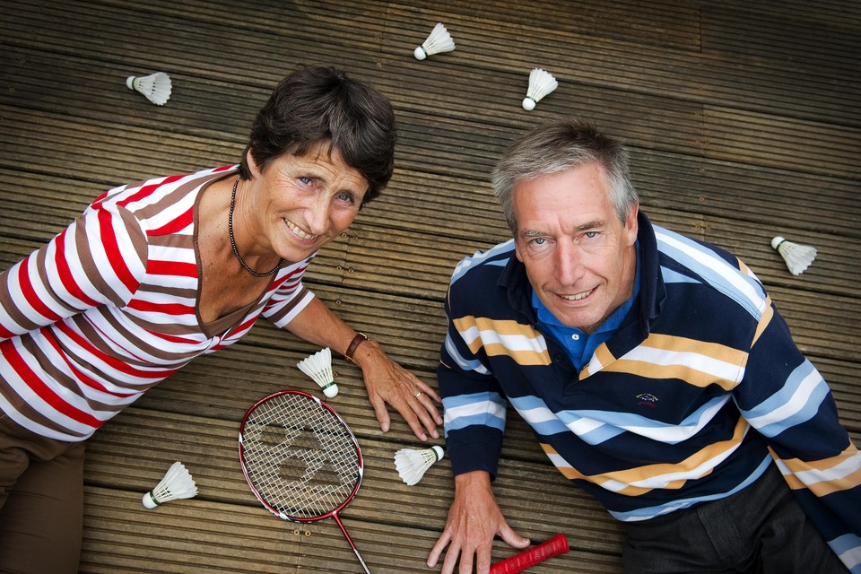 Marjan en Rob Ridder doen al bijna vijftien jaar mee aan badmintontoernooien voor veteranen.
