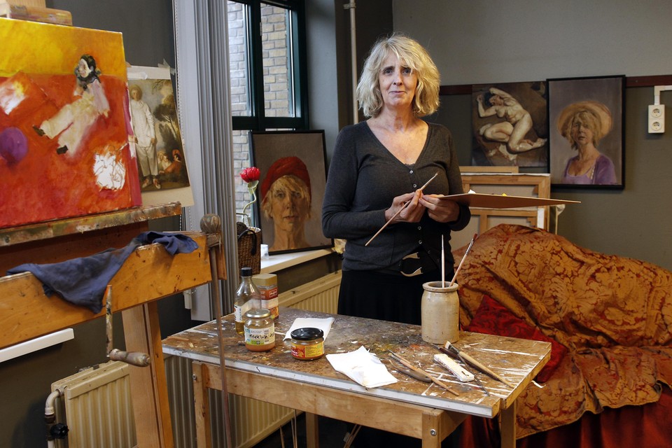 Marianne Snoek in haar atelier.