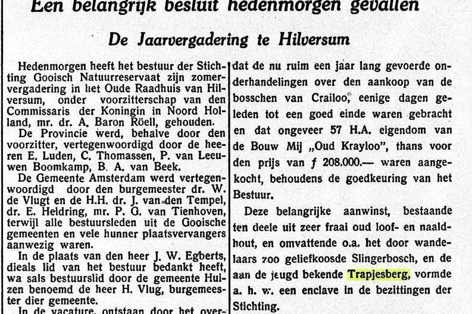 Uit De Gooi- en Eemlander van 29 juli 1939.